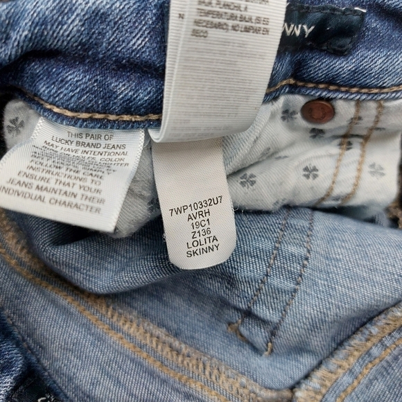 LUCKY BRAND WOMEN'S BLUE CHEVILLE LOLITA SKINNY ANKLE JEANS SIZE 4/27 *SEE NOTES - Picture 7 of 9